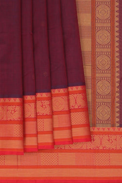 Image of South Cotton Violet Saree