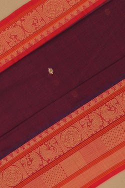 Image of South Cotton Violet Saree