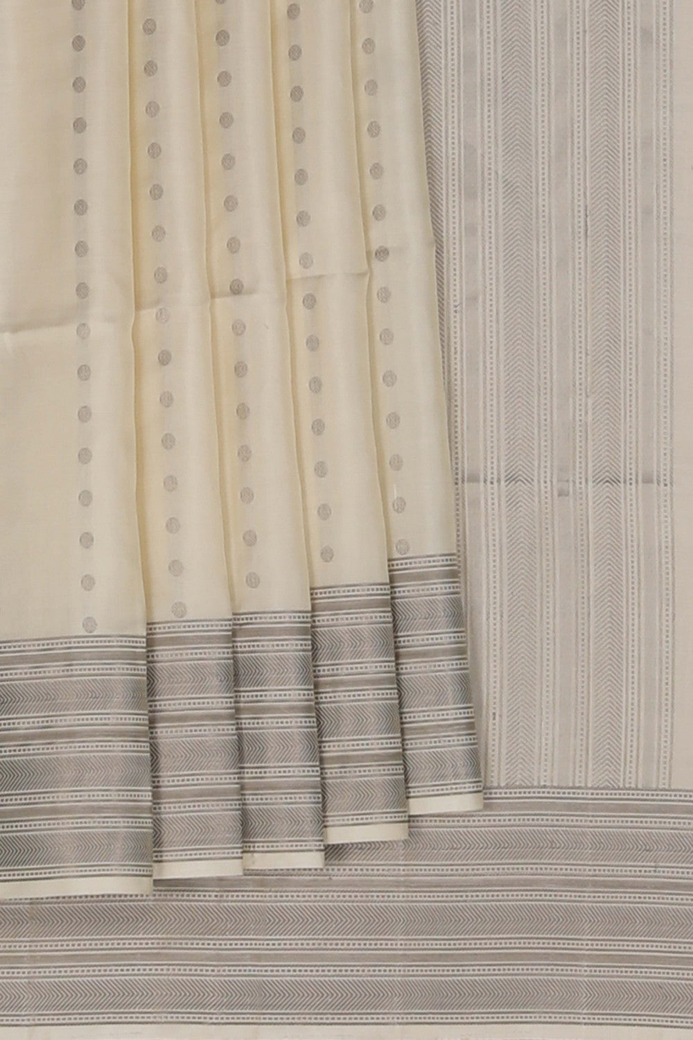 A Classy Off-White South Silk Saree