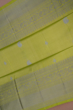 Image of A Sage Green South Silk Saree
