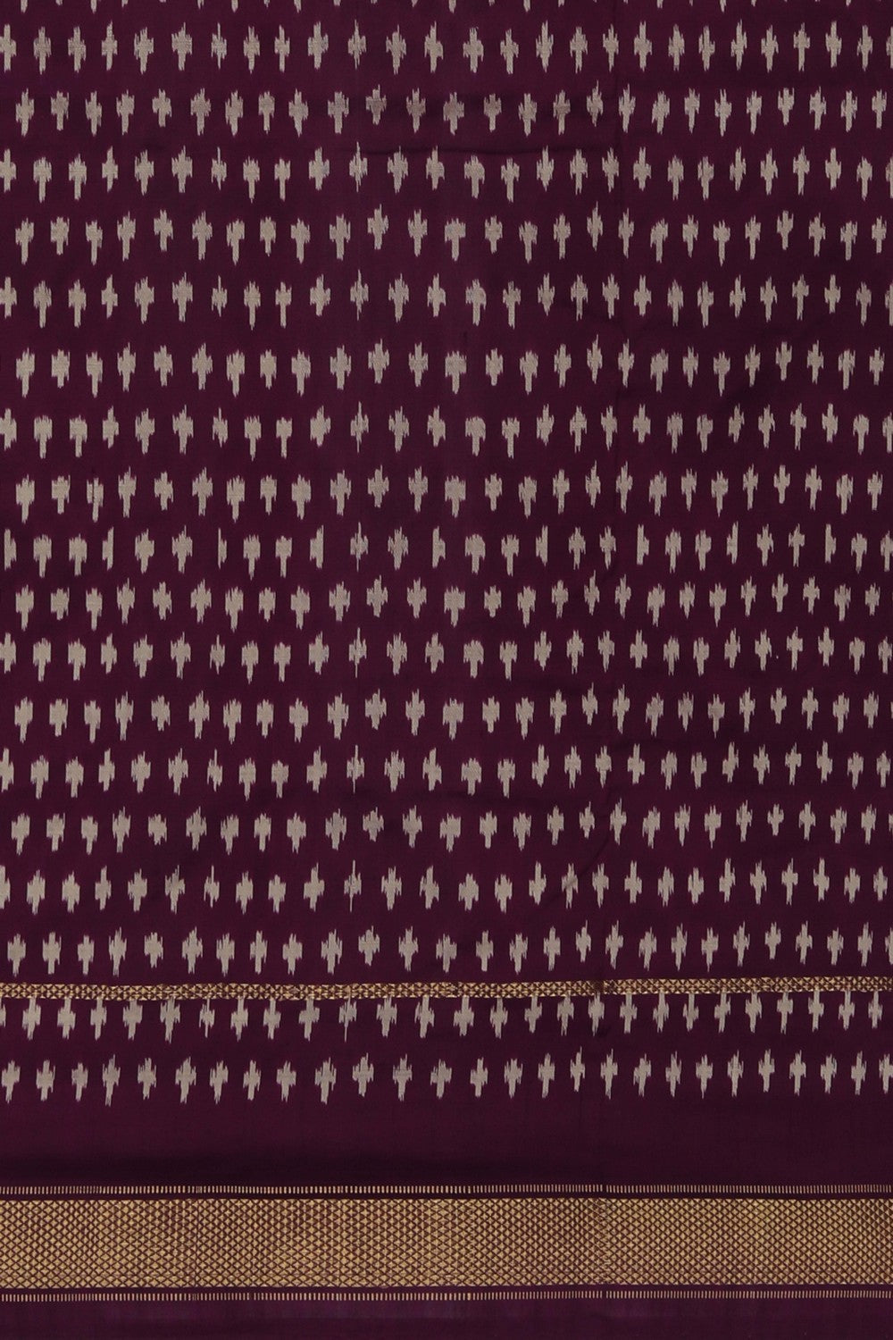 Image of Pochampally Ikat Silk Turquoise Blue Saree