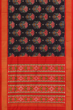 Image of Pochampally Ikat Silk Violet Saree