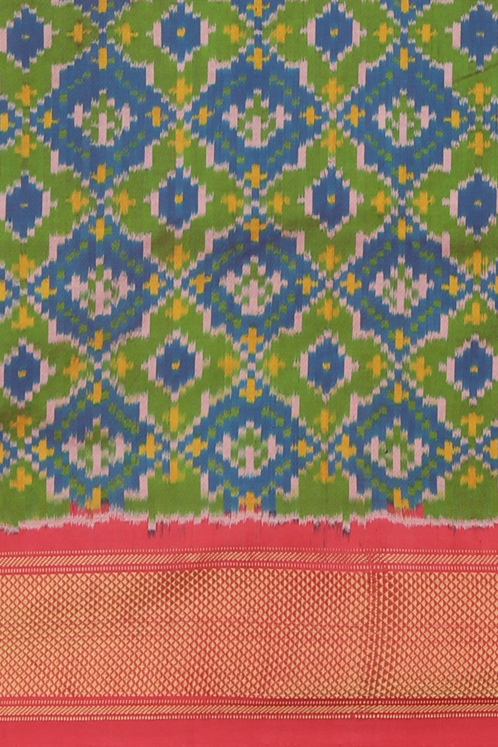 Image of Pochampally Ikat Silk Pink Saree