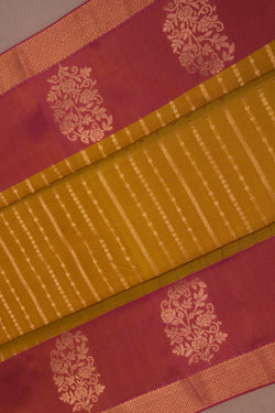 Image of Mustard Kanchipattu Saree