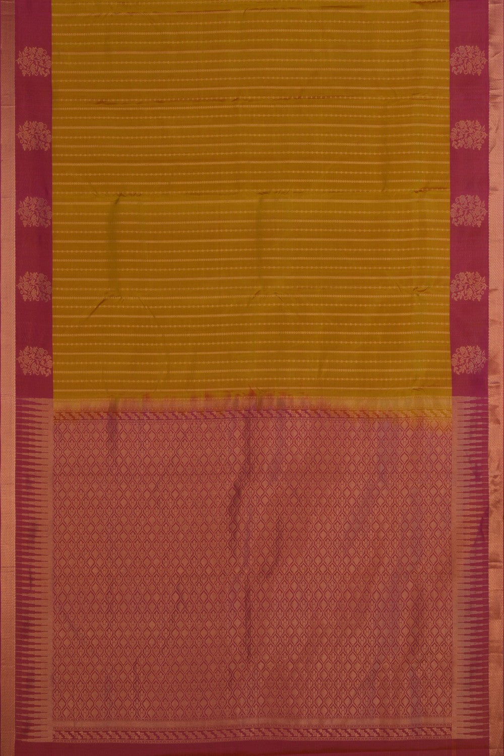 Mustard Kanchipattu Saree