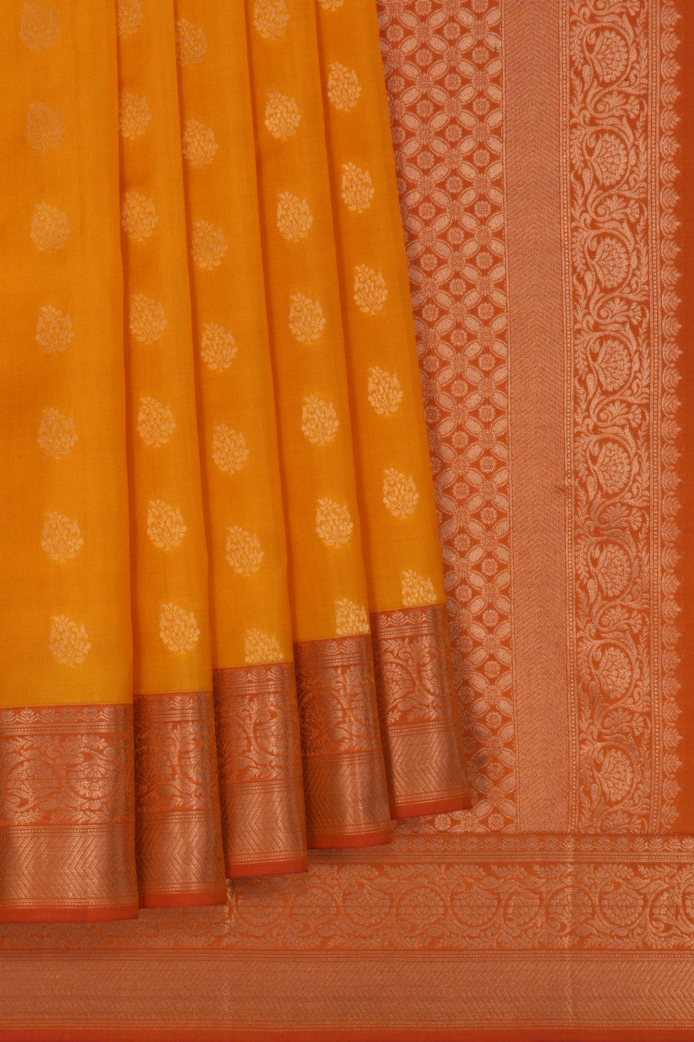 Mustard Kanchipattu Saree