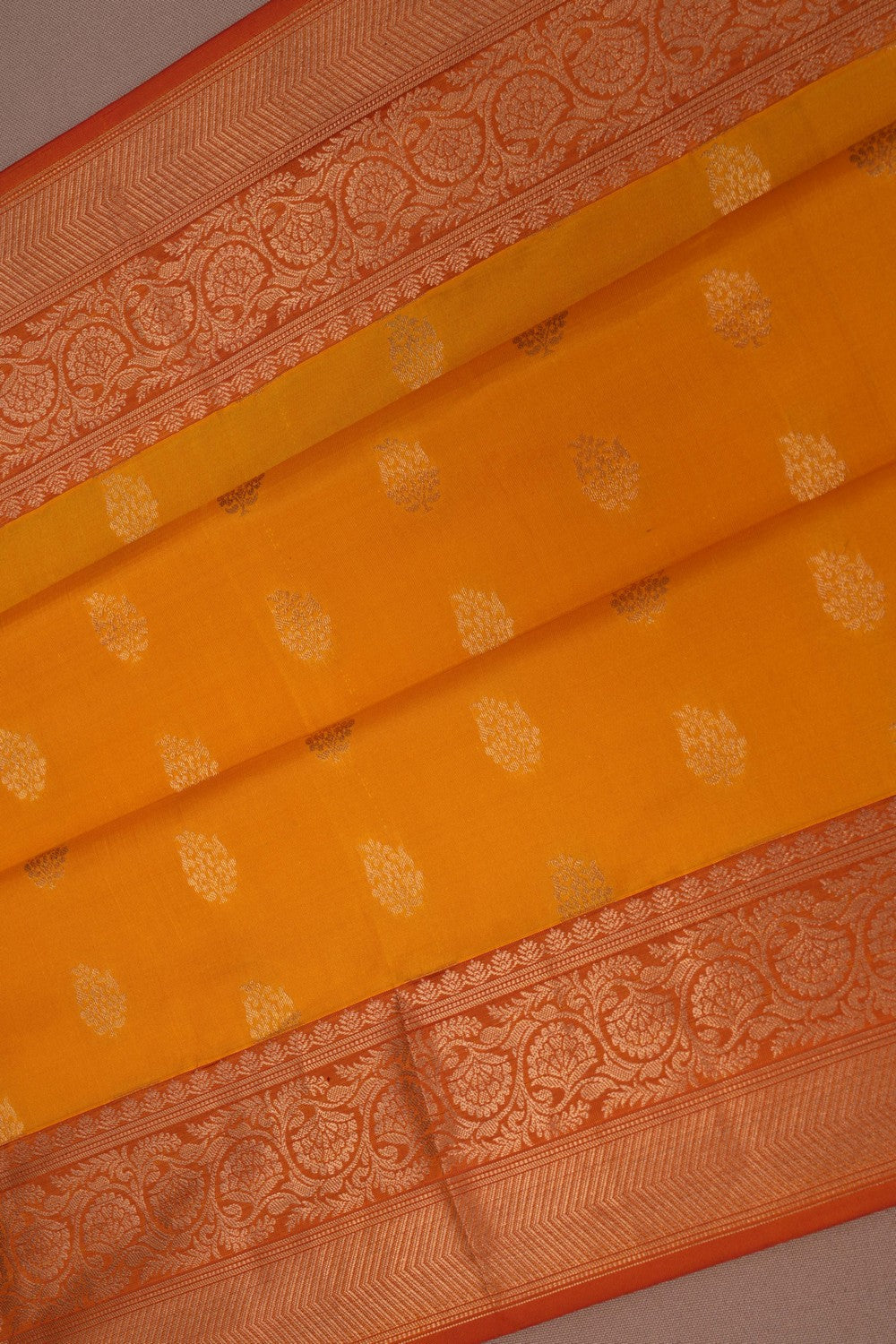 Mustard Kanchipattu Saree
