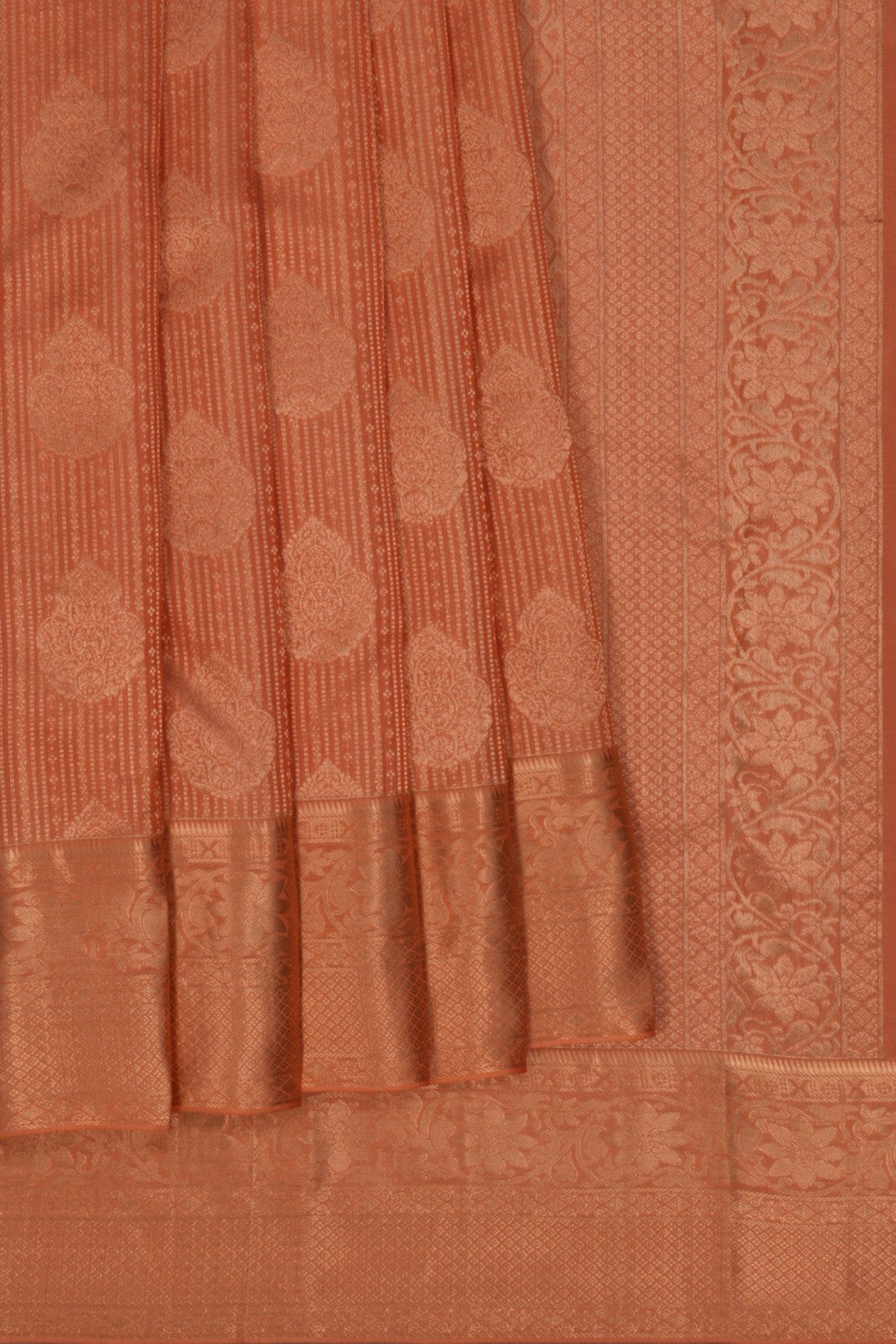 Peach Kanchipattu Saree