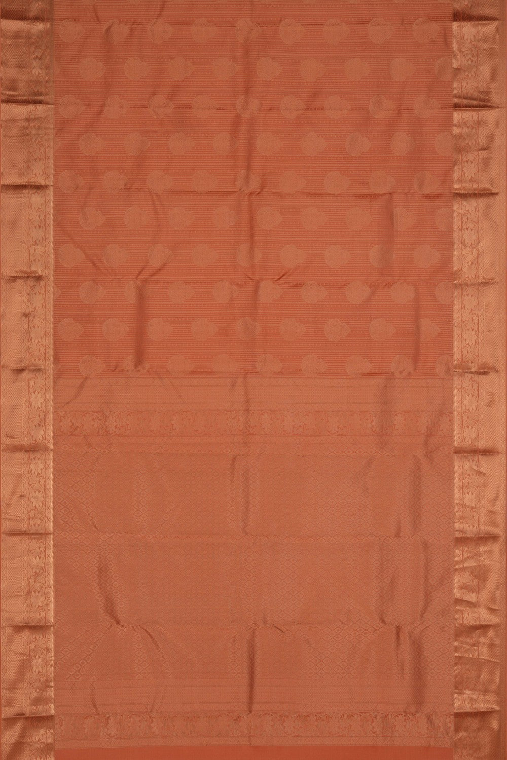 Peach Kanchipattu Saree