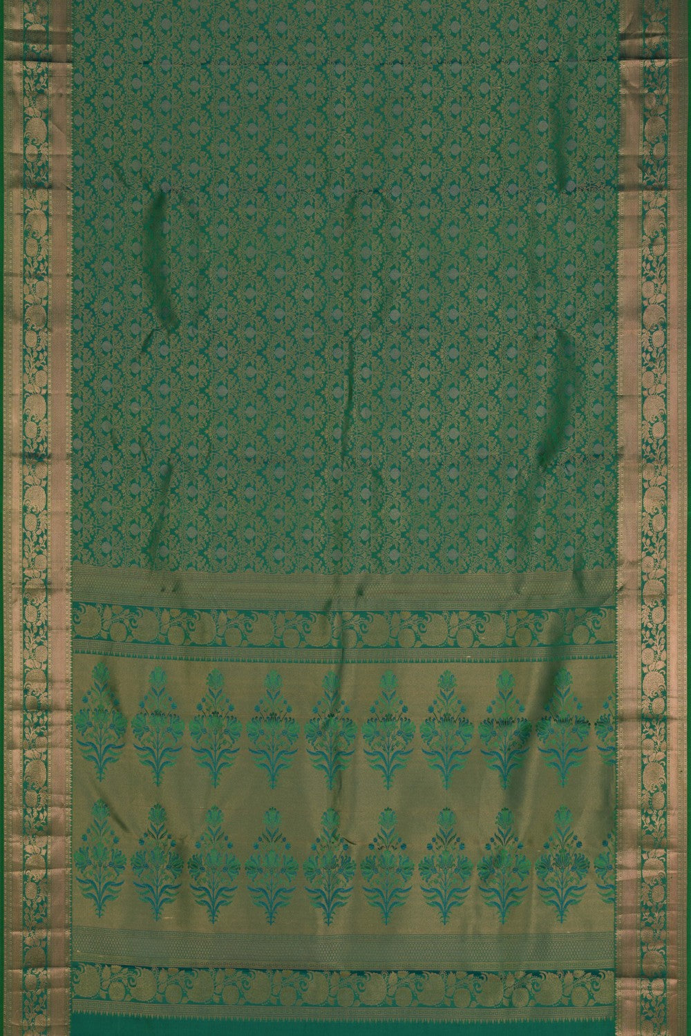 Sea Green Brocade Kanchipattu Saree