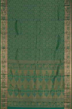 Image of Sea Green Brocade Kanchipattu Saree
