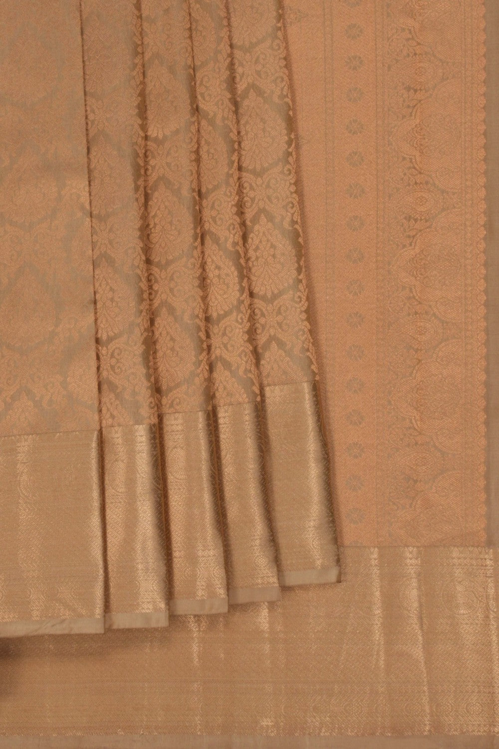 Image of Beige Kanchipattu Saree