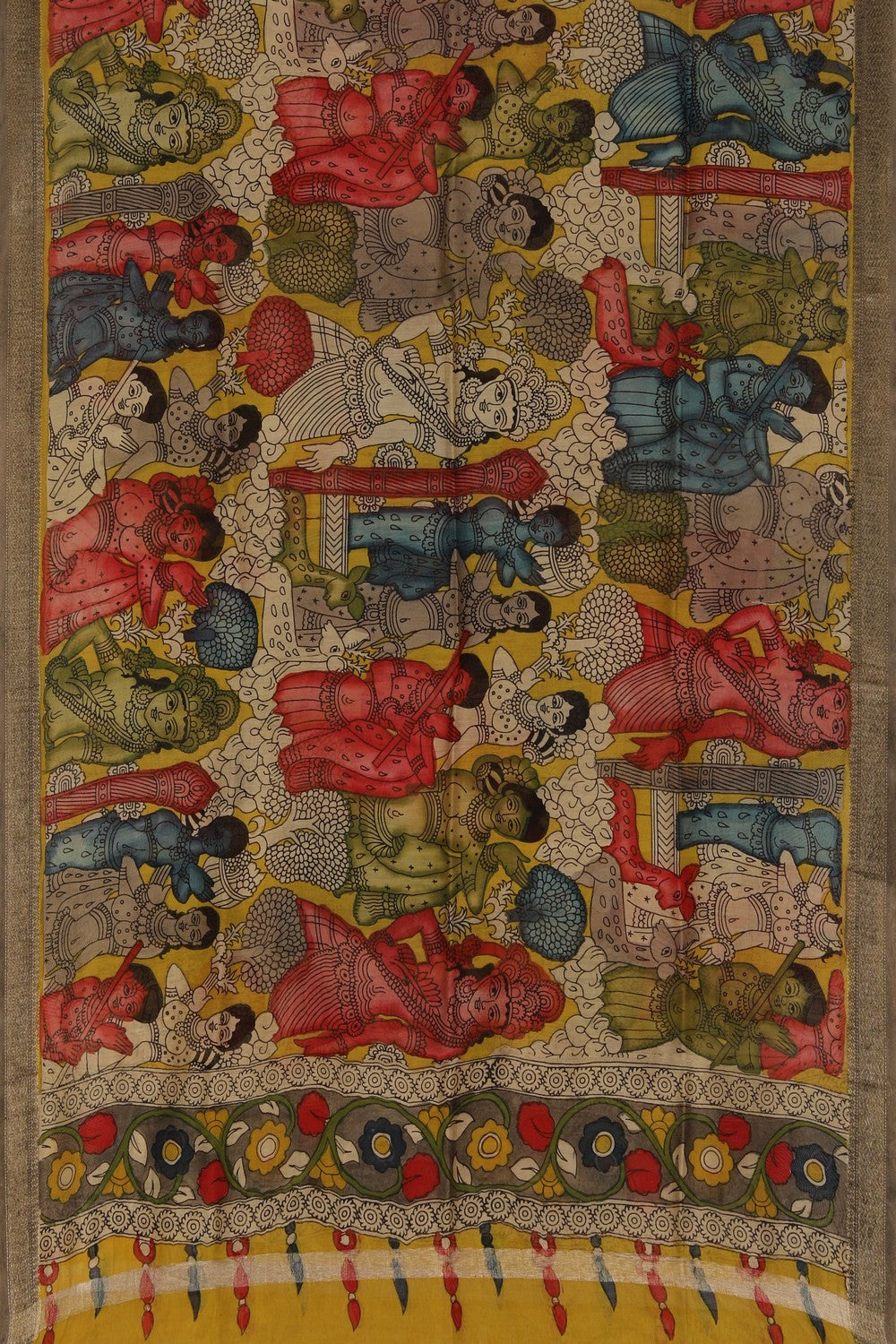 Image of Kalamkari Hand-Painted Dupatta