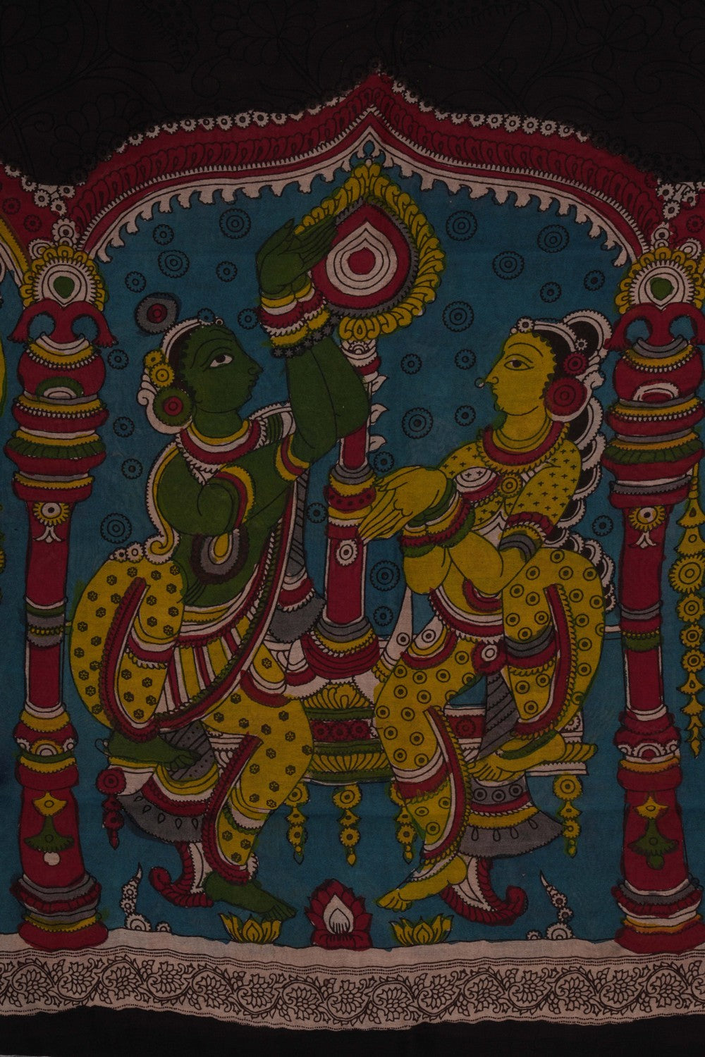 Image of Kalamkari Hand-Painted Dupatta