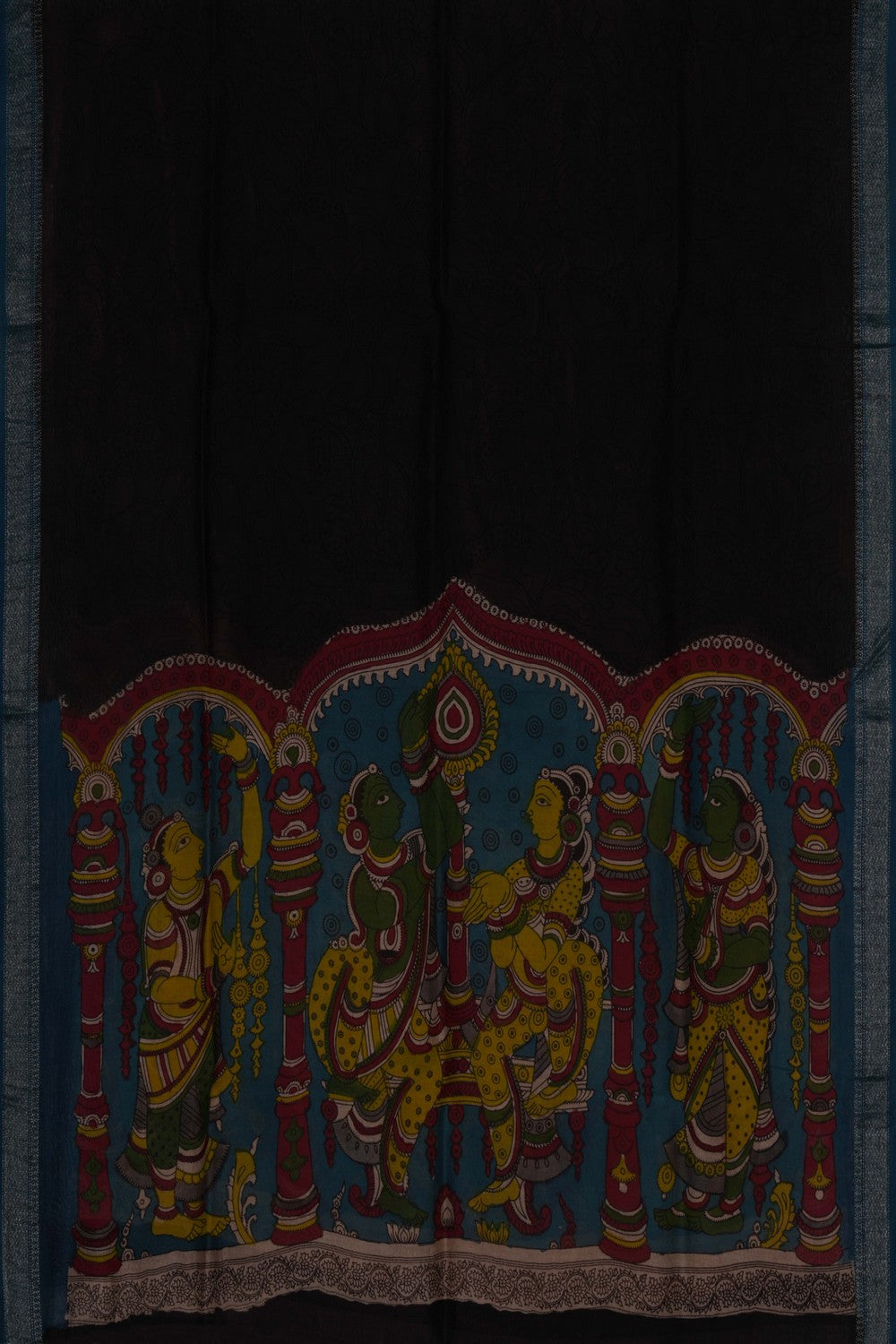 Image of Kalamkari Hand-Painted Dupatta
