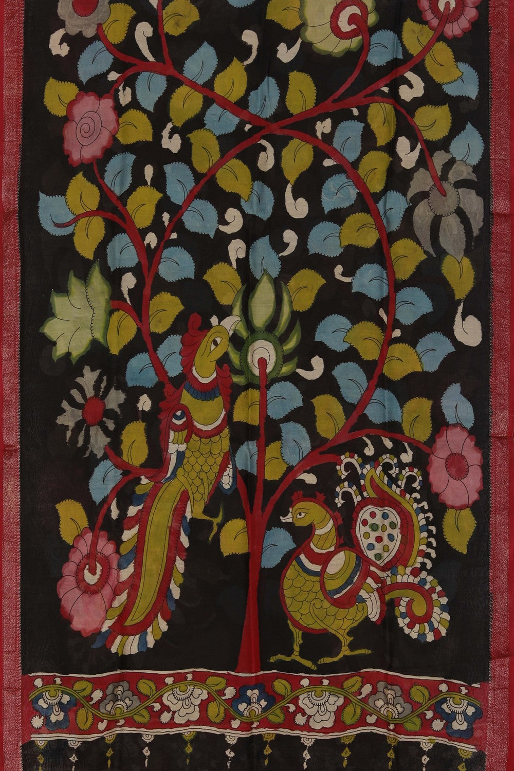 Kalamkari Hand-Painted Dupatta