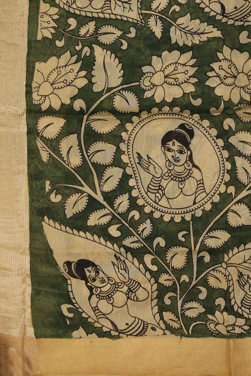 Image of Kalamkari Hand-Painted Dupatta