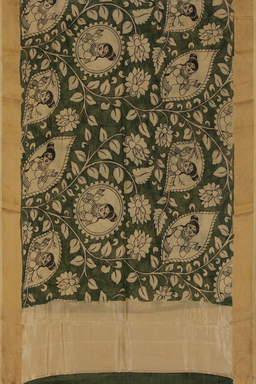 Image of Kalamkari Hand-Painted Dupatta