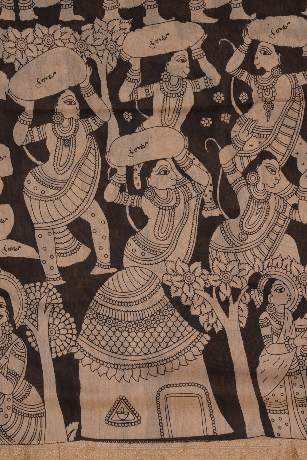 Image of Kalamkari Hand-Painted Dupatta