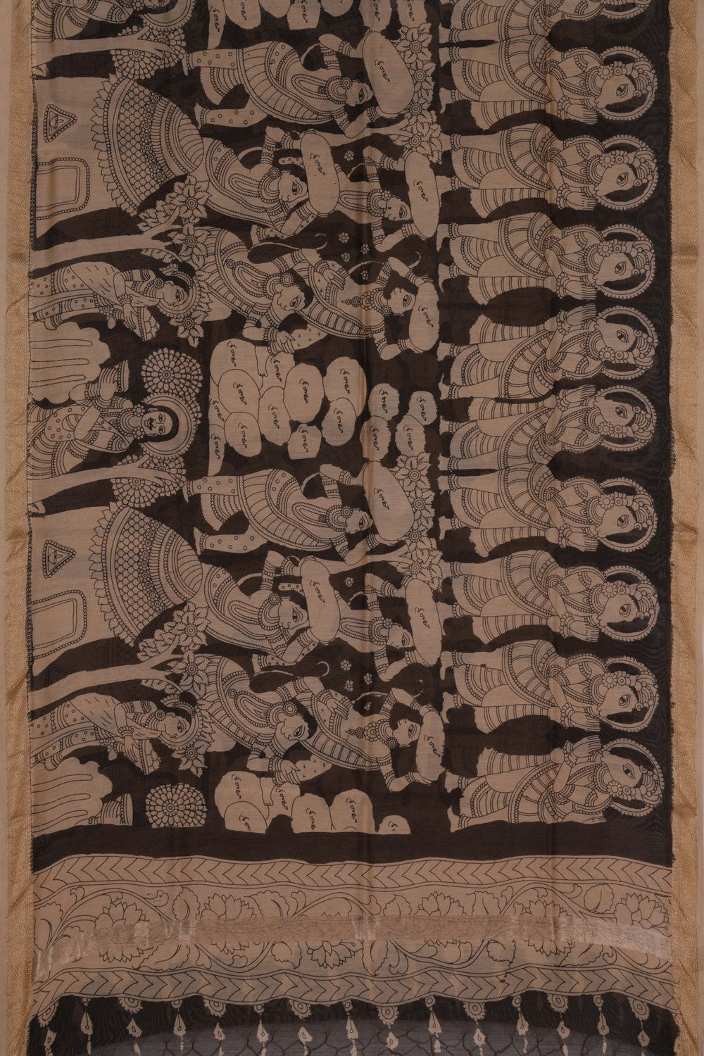 Image of Kalamkari Hand-Painted Dupatta