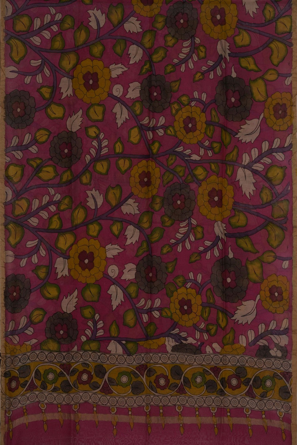 Kalamkari Hand-Painted Dupatta