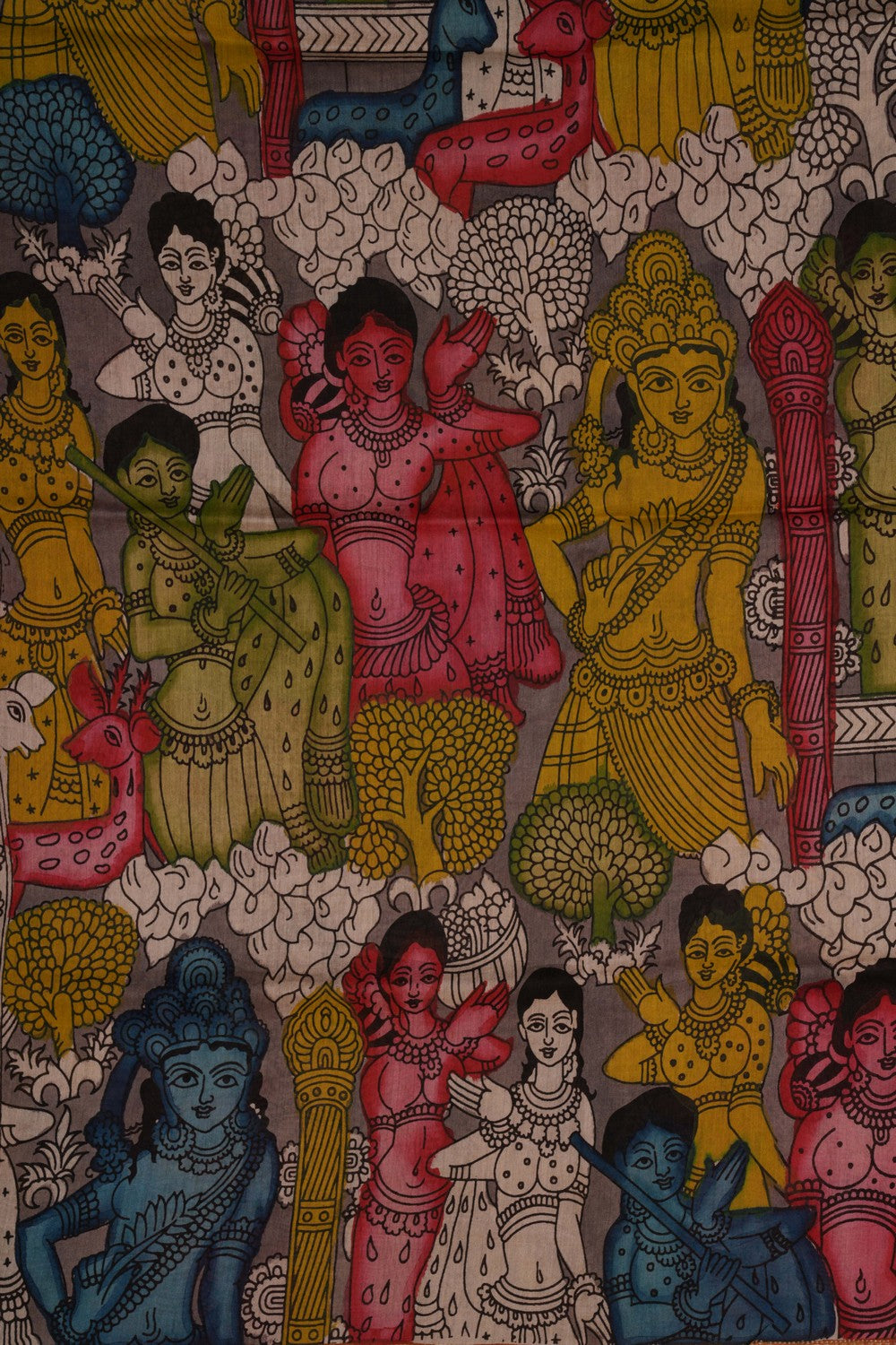 Kalamkari Hand-Painted Dupatta