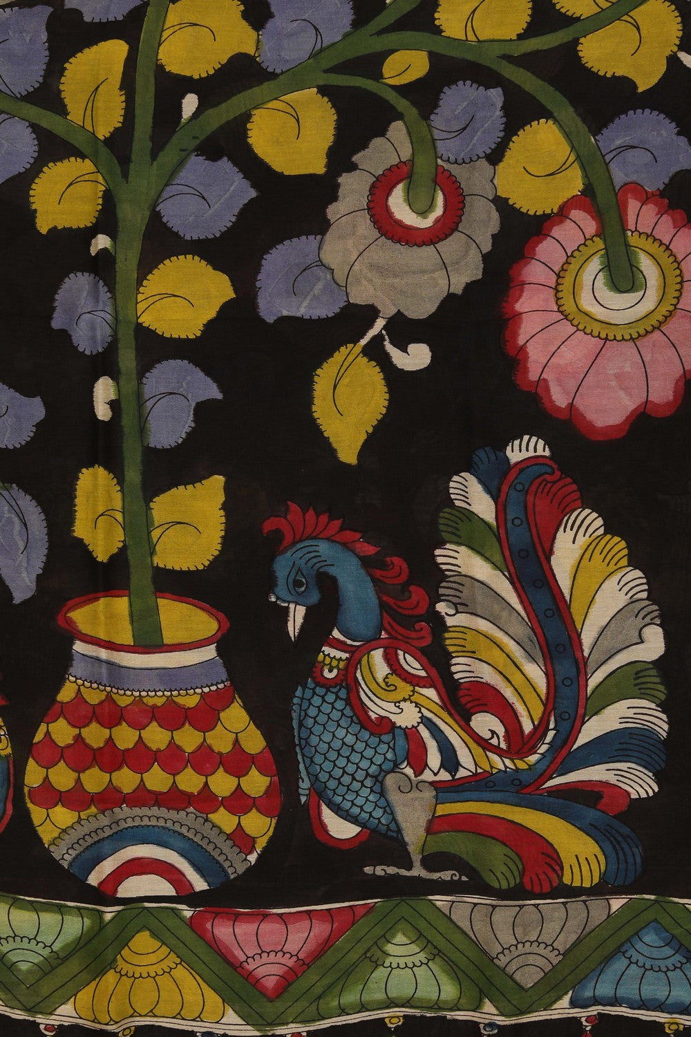Image of Kalamkari Hand-Painted Dupatta
