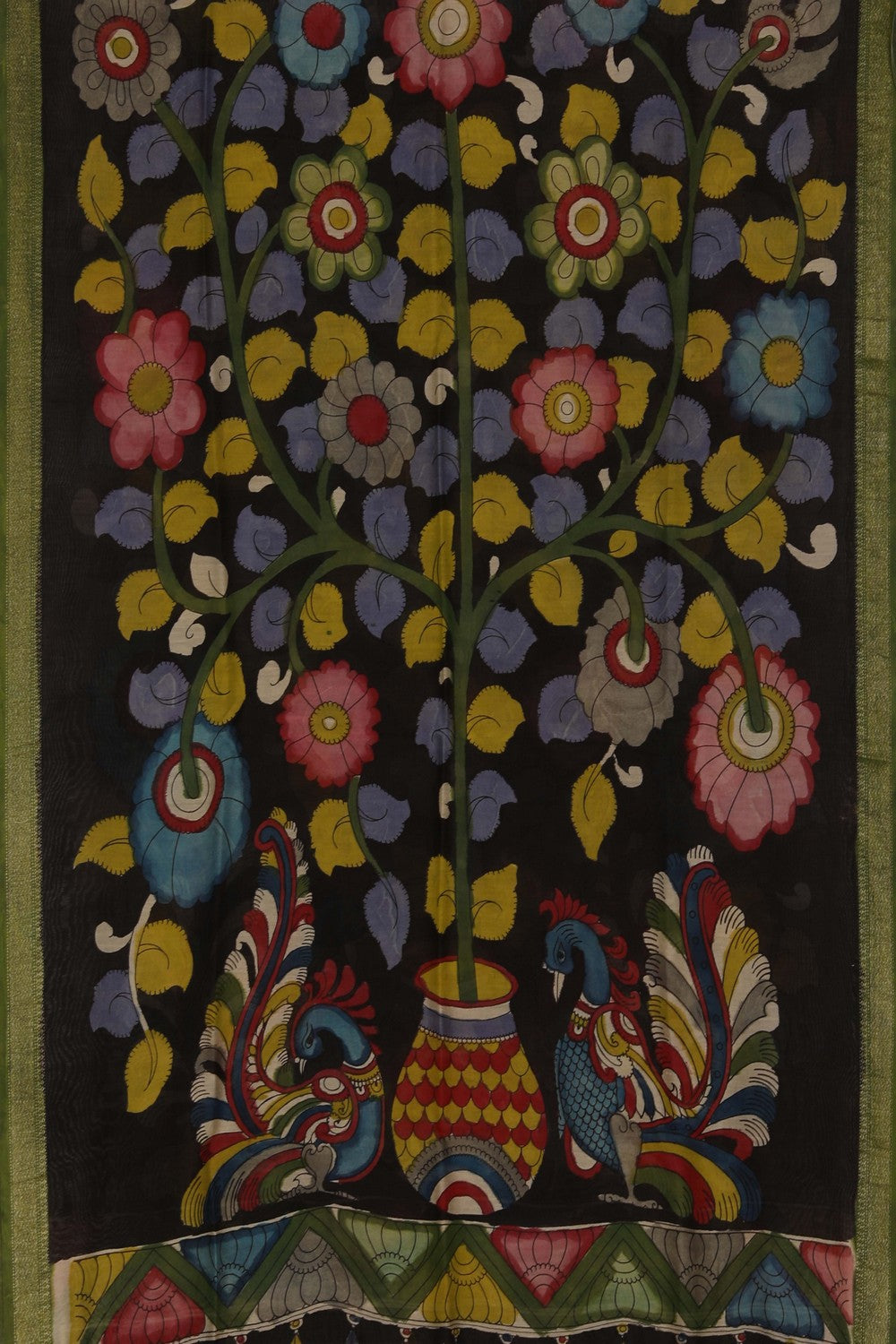 Image of Kalamkari Hand-Painted Dupatta