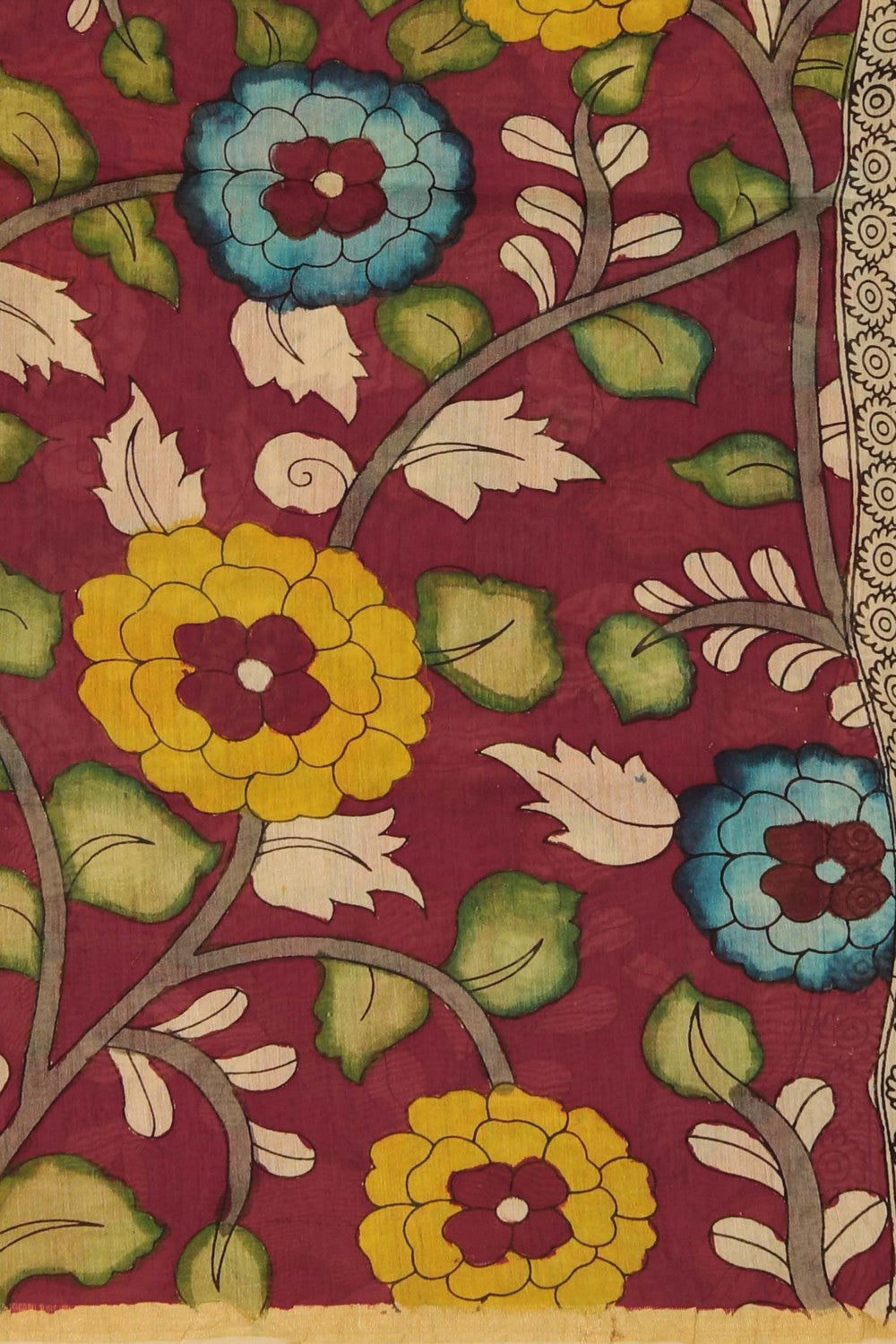 Image of Kalamkari Hand-Painted Dupatta