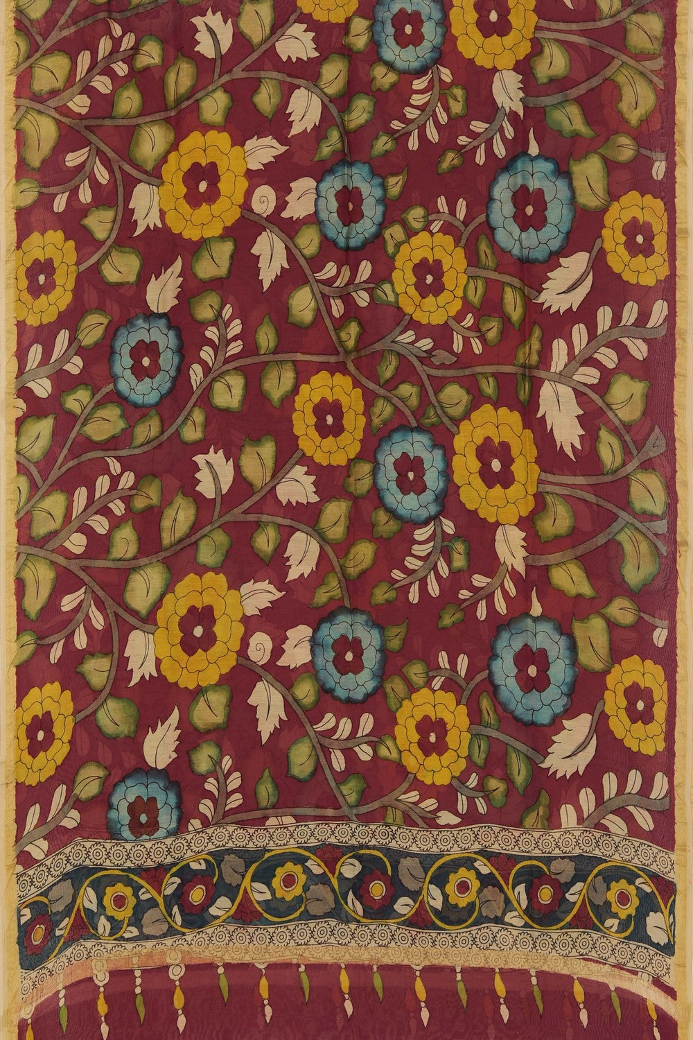 Image of Kalamkari Hand-Painted Dupatta