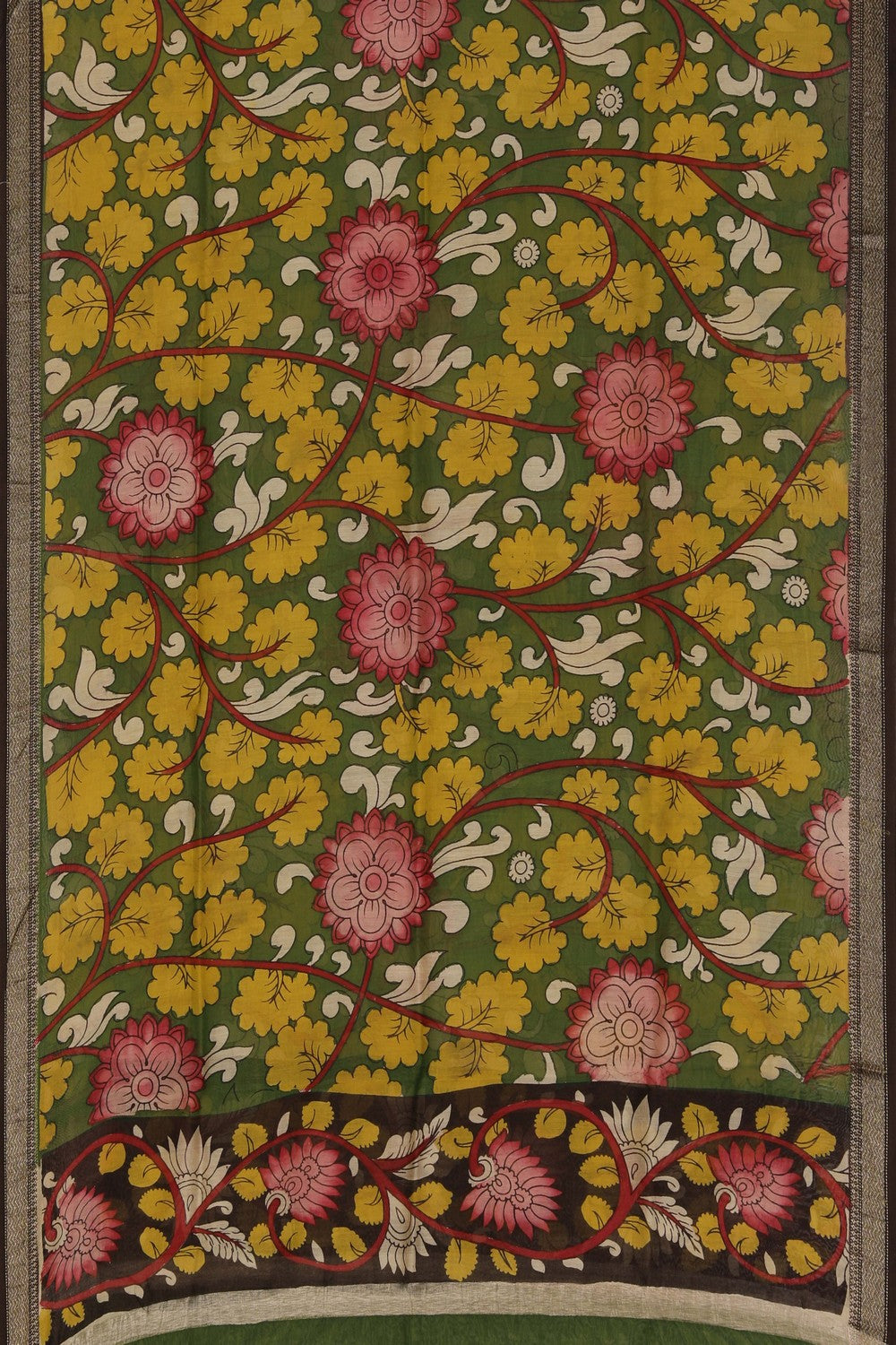 Image of Kalamkari Hand-Painted Dupatta