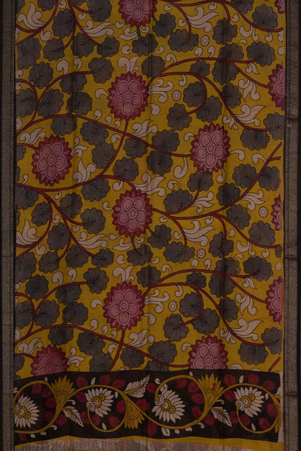 Image of Kalamkari Hand-Painted Dupatta