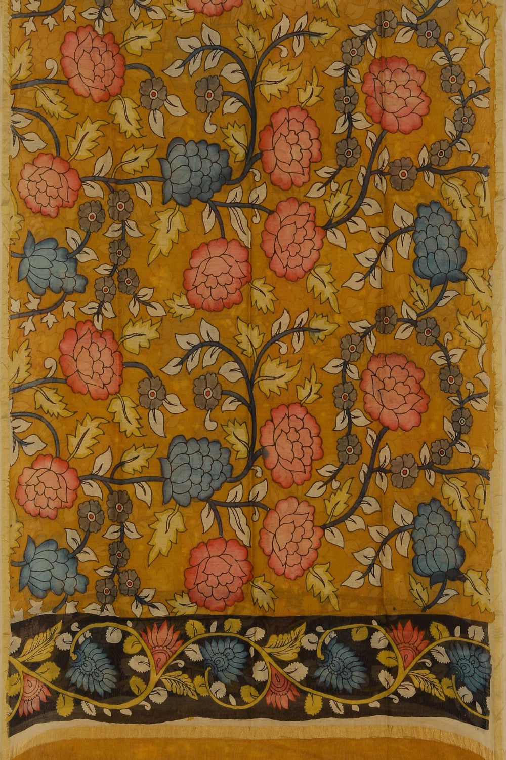 Image of Kalamkari Hand-Painted Dupatta