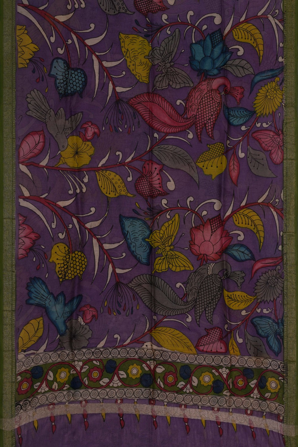 Image of Kalamkari Hand-Painted Dupatta