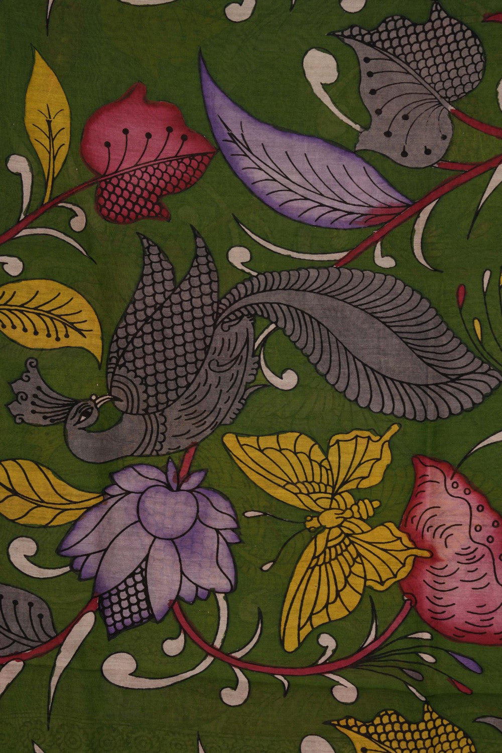 Image of Kalamkari Hand-Painted Dupatta