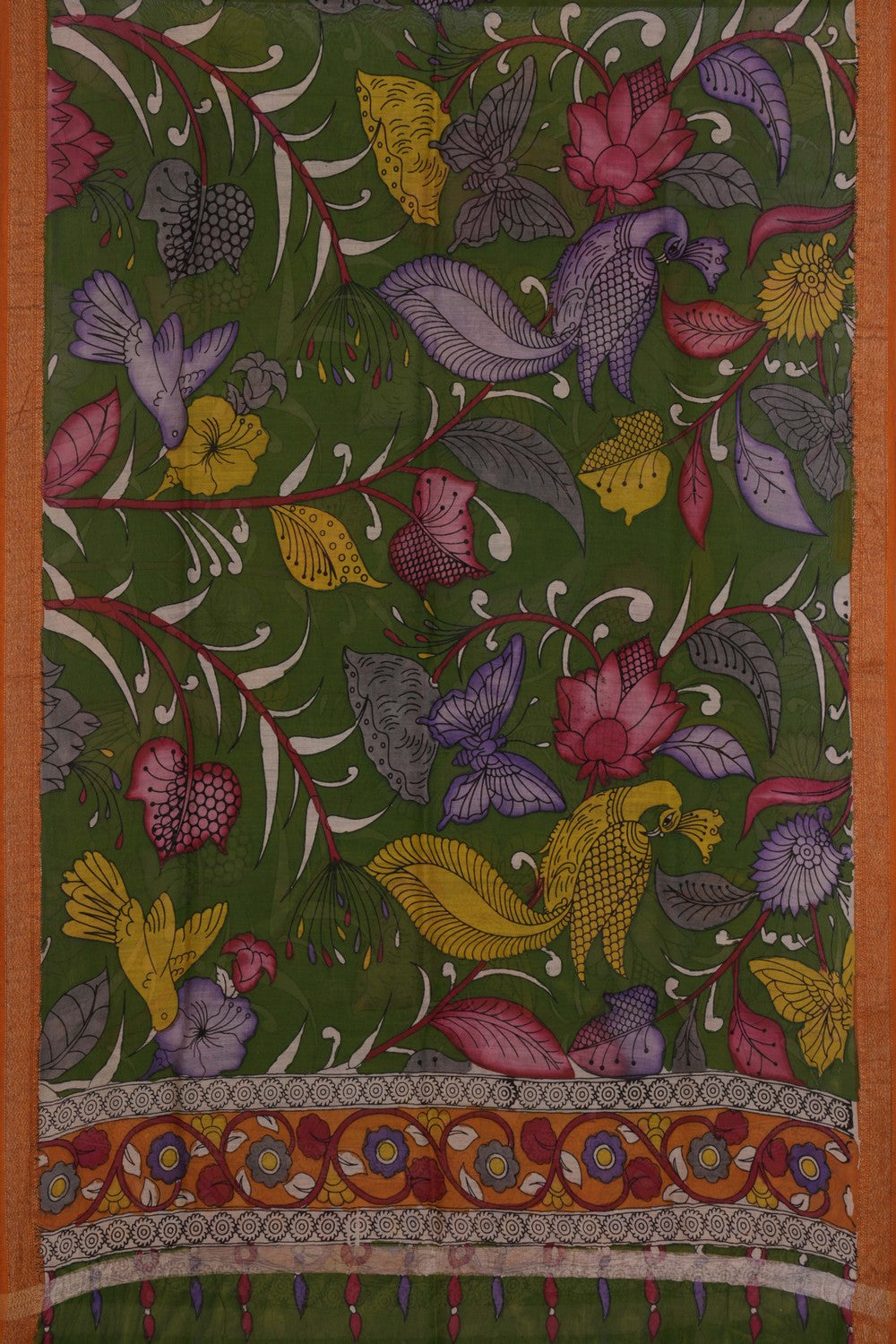 Image of Kalamkari Hand-Painted Dupatta