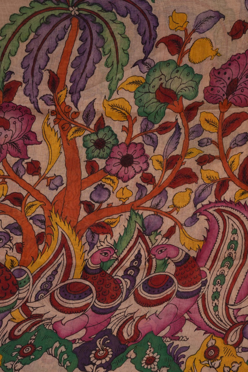 Image of Kalamkari Hand-Painted Dupatta