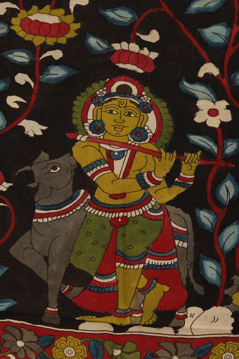 Image of Kalamkari Hand-Painted Dupatta