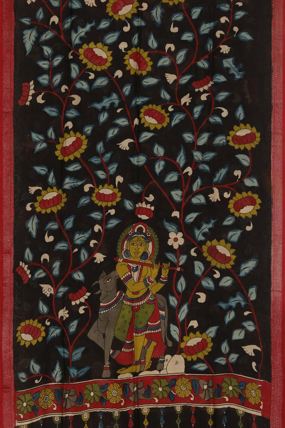 Image of Kalamkari Hand-Painted Dupatta