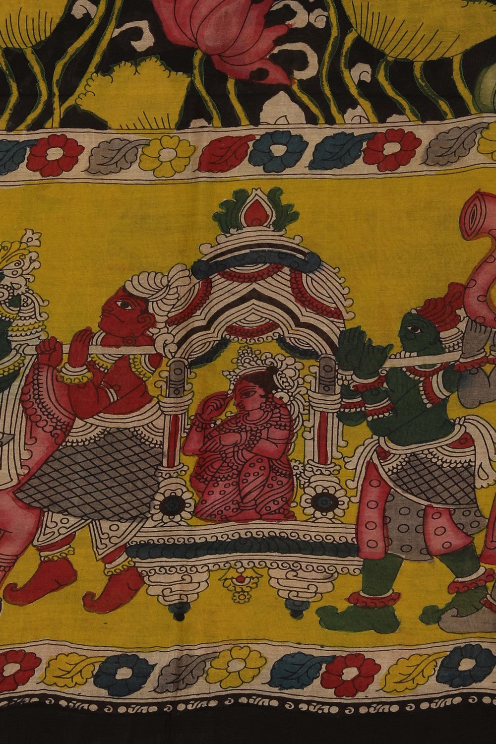 Image of Kalamkari Hand-Painted Dupatta