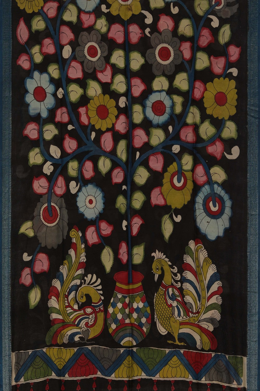 Image of Kalamkari Hand-Painted Dupatta