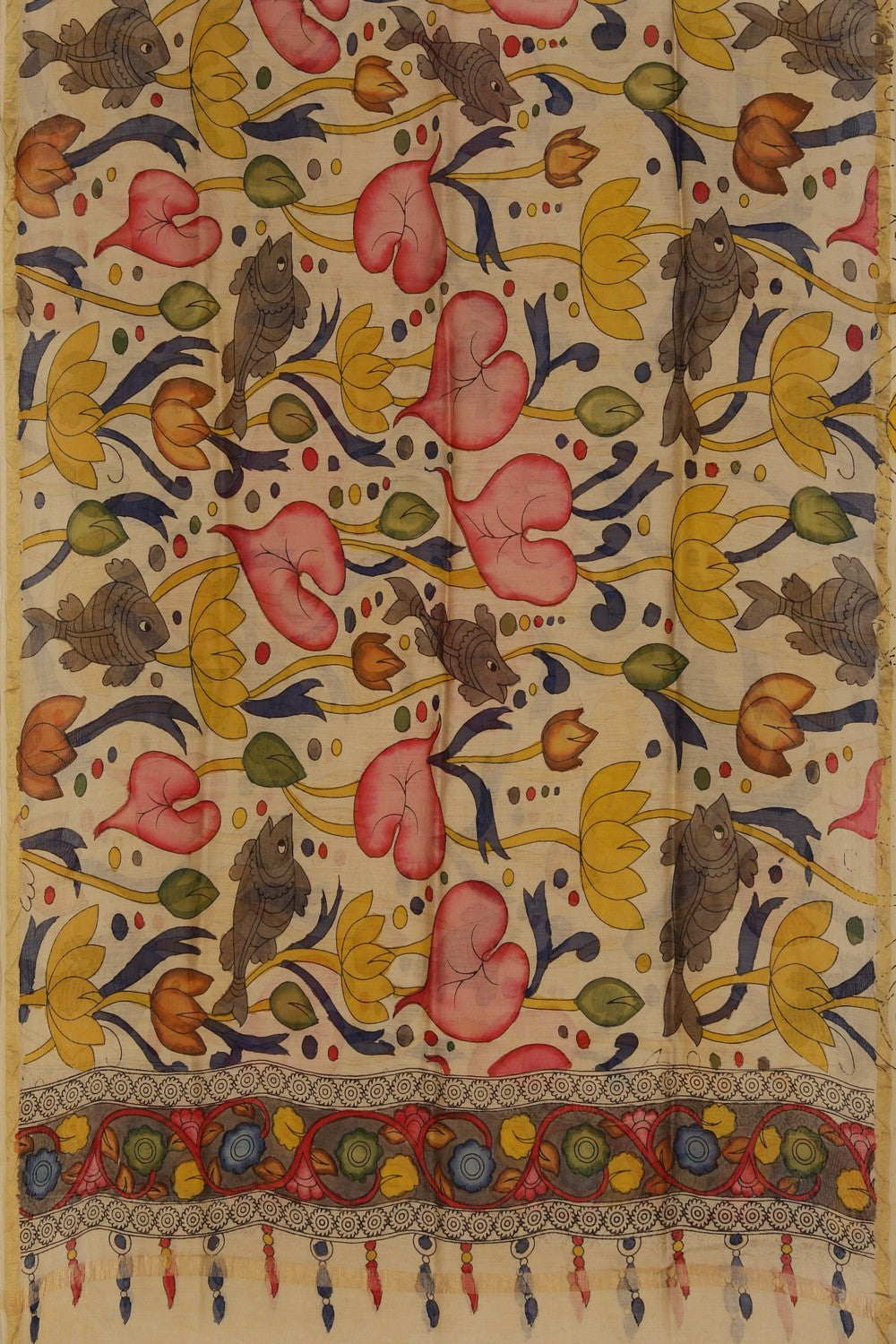 Image of Kalamkari Hand-Painted Dupatta
