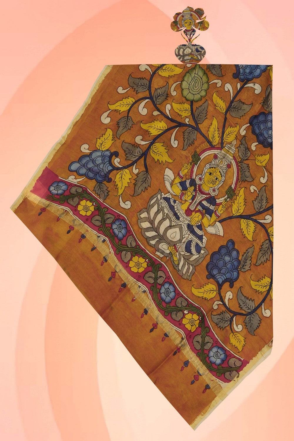 Kalamkari Hand-Painted Dupatta
