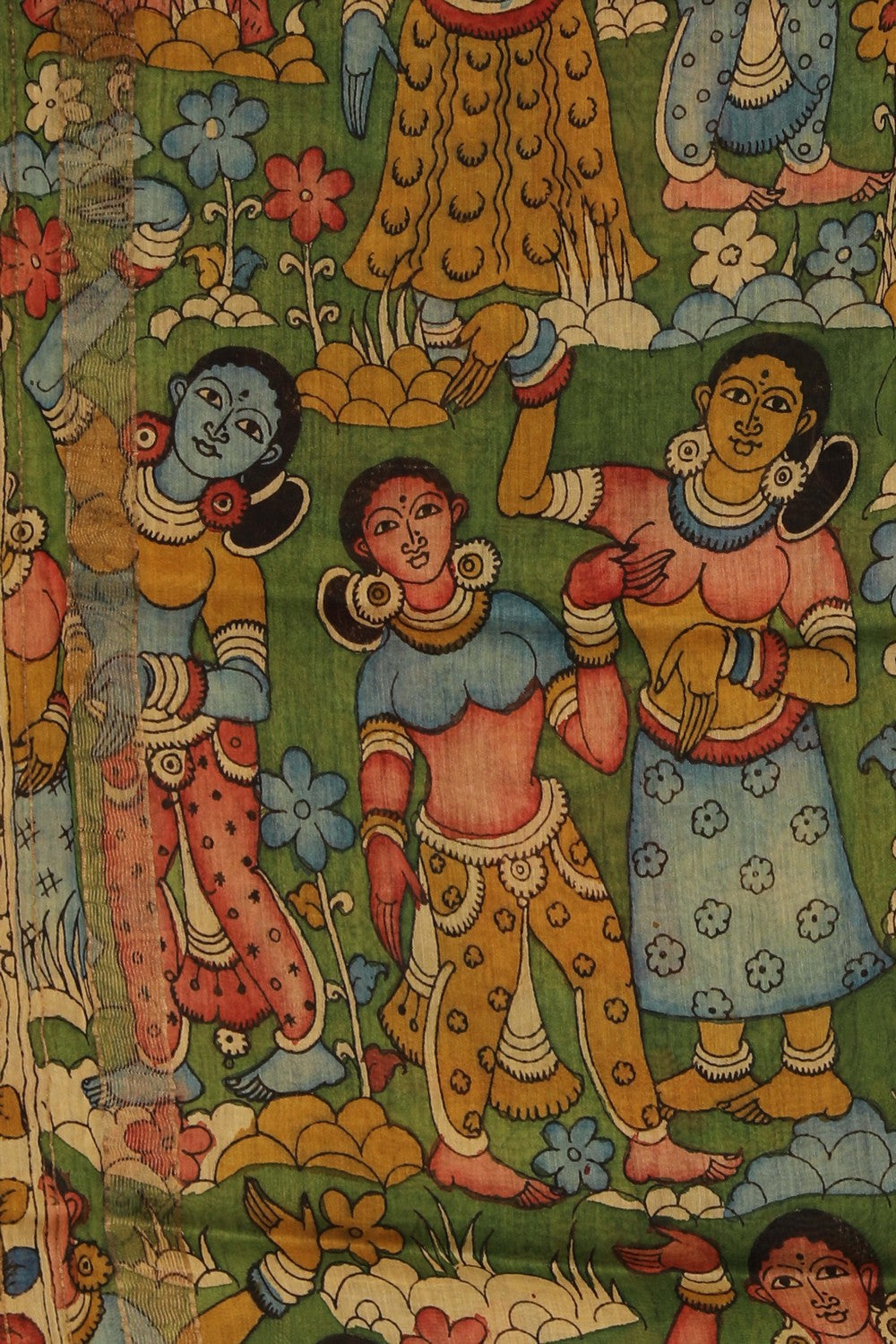 Image of Kalamkari Hand-Painted Dupatta