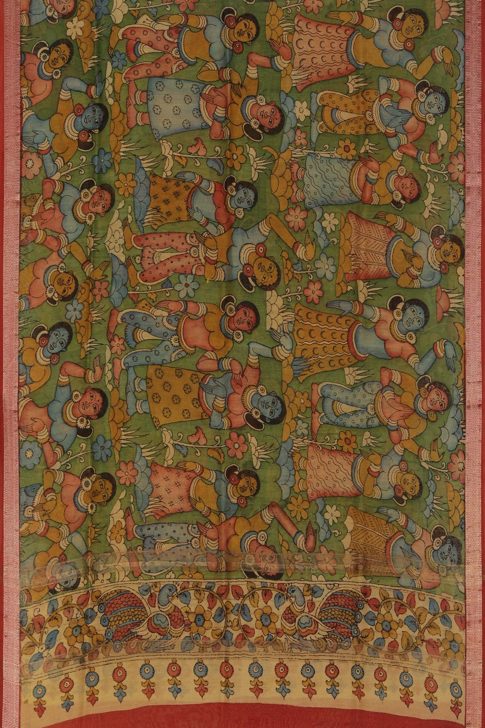 Image of Kalamkari Hand-Painted Dupatta