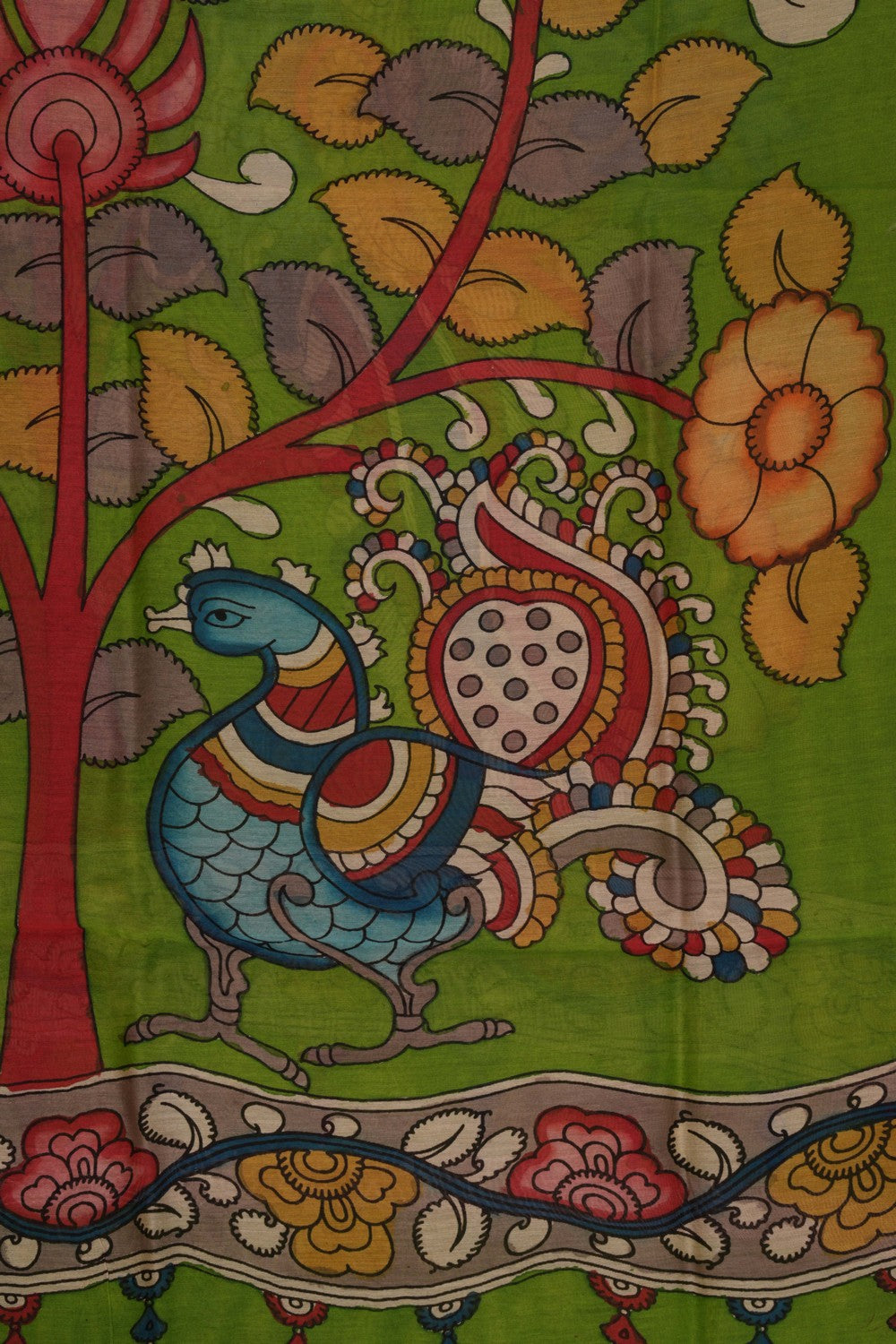 Image of Kalamkari Hand-Painted Dupatta