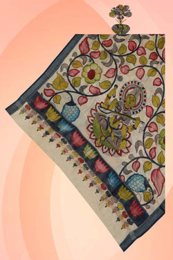 Image of Kalamkari Hand-Painted Dupatta