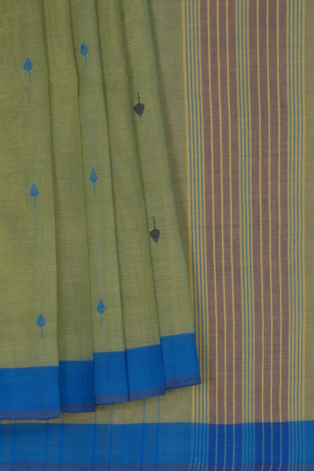 Image of South Cotton Mint Green Saree