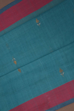 Image of South Cotton Blue Saree