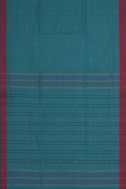Image of South Cotton Blue Saree